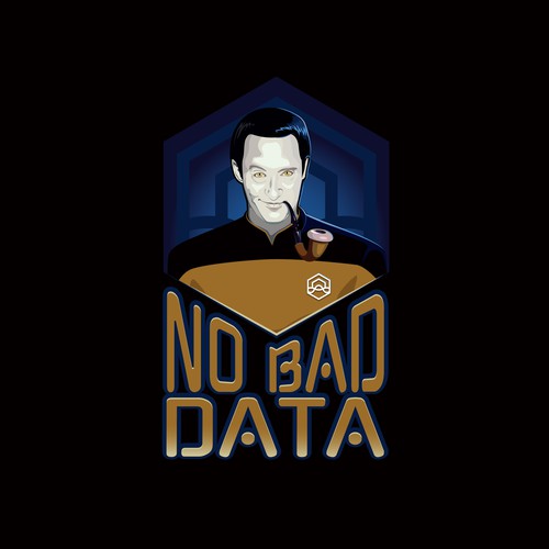 Star Trek No Bad "Data" Illustration for DataLakeHouse T-Shirt Diseño de Halvir
