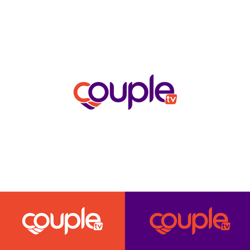 Couple.tv - Dating game show logo. Fun and entertaining. Diseño de Sufiyanbeyg™