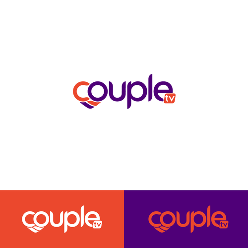 Couple.tv - Dating game show logo. Fun and entertaining. Design by Sufiyanbeyg™