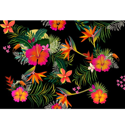 Tropical Fabric Print - Textile Designers & Illustrators Los Angeles fashion brand needs your designs Design by ash00 Designs