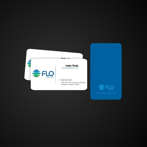 Business card design for Flo Data and GIS Design by Indrapixels