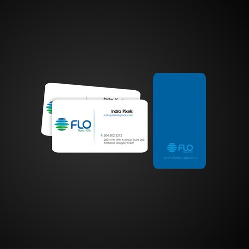 Business card design for Flo Data and GIS Diseño de Indrapixels