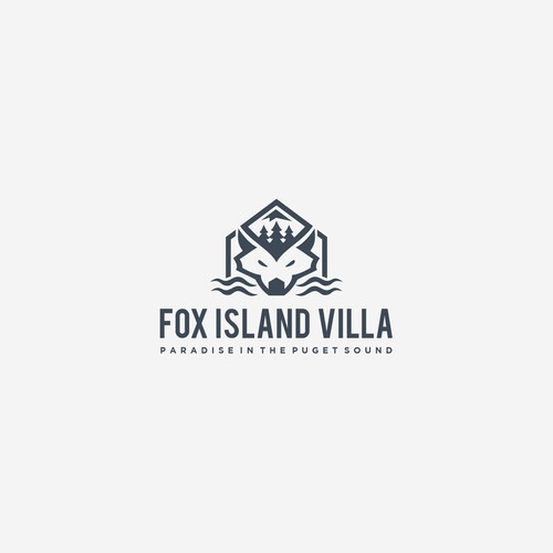 Design a Vacation Home Logo that Depicts Paradise on Fox Island Design by Fortunately_72