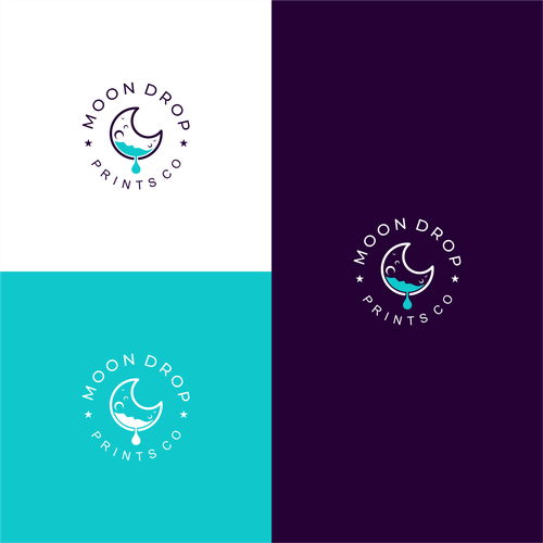 Cozy Etsy Shop Logo for Moon Drop Prints Co Design by Ardi yanto