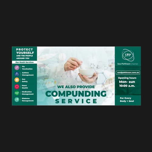 Compounding Pharmacy Signage Design von DezinDragonz