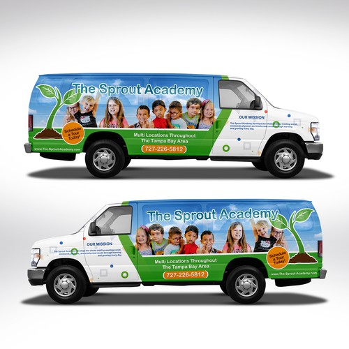 15 passenger van wrap for preschool Ontwerp door Duha™