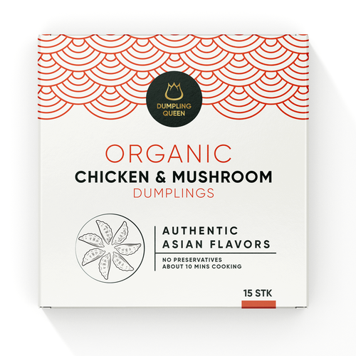 Design a premium and morden packaging for a healthy organic dumpling box Design by Sayyed Jamshed