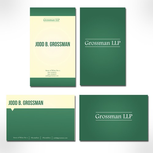 Help Grossman LLP with a new stationery Ontwerp door clickyusho