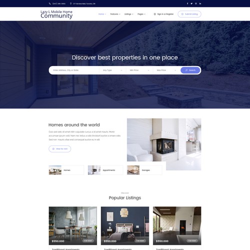 Real Estate Property Page Design Design by U.Ahmed