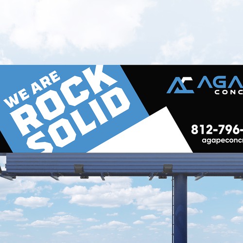 AN AMAZING CONCRETE COMPANY BILLBOARD NEEDED Aprox 14’ tall and 48’ wide Design by v6