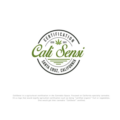 コンペ「"CaliSensi" Certification Logo for Craft Cannabis」のデザイン by Bea1990さん 