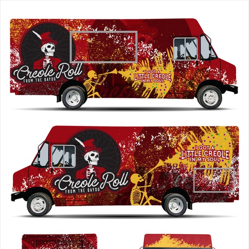 Create a food truck wrap for the spork & knife charcoal grill, concursos de  Rotulación de auto, camión o camioneta
