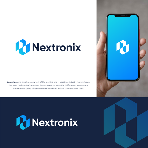 Modern corporate logo for a technology manufacturing company. Design by damayput