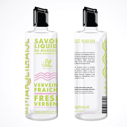 Design bottle label for a new French riviera luxury soap brand Design by Pratama fadhil