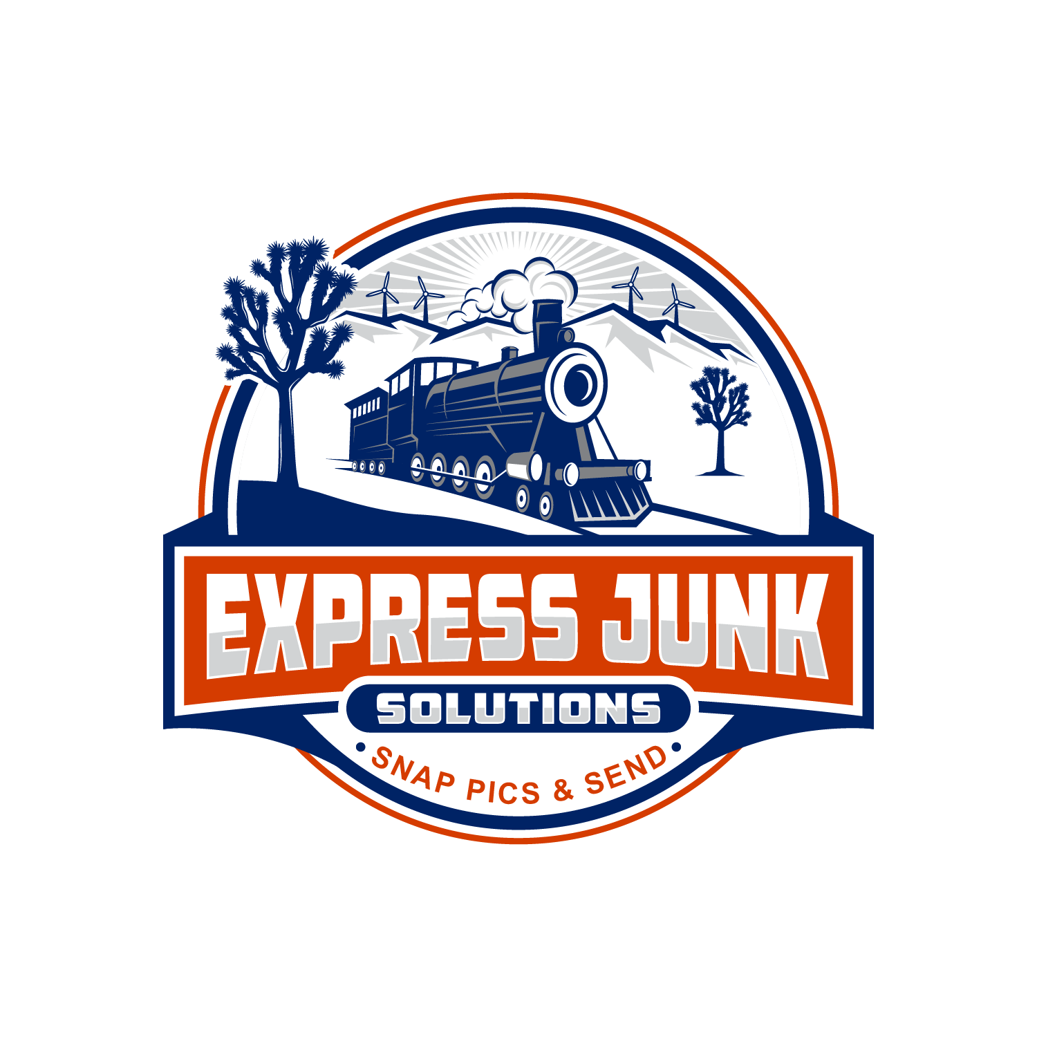 Express Train Logo Classic Train Logo Concept, Locomotive Logo Design