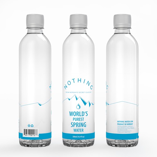 Premium Water Bottle Label Redesign | Product label contest