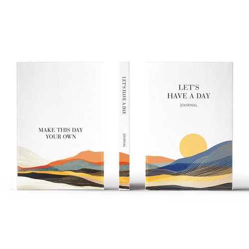 Minimalistic pinterest vibe for a self help journal cover Design by Trivuj