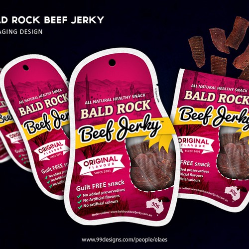 Beef Jerky Packaging/Label Design Réalisé par eLaeS