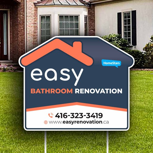 Easy Renovation Lawn Sign Design by icon89GraPhicDeSign