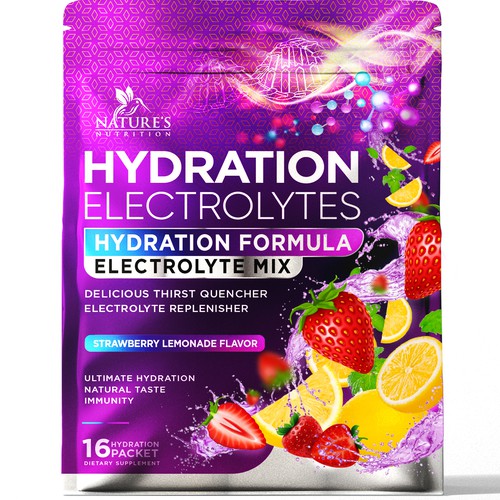 Refreshing Hydration Electrolytes Design Needed for Nature's Nutrition Design by agooshe