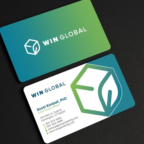 WIN Global Business Card Design Design by chandrayaan.creative