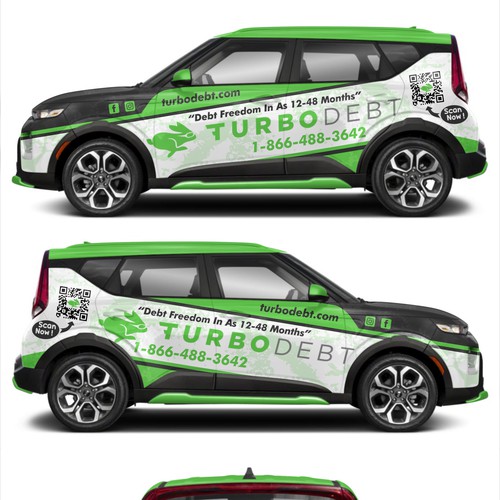 Kia Soul Car Wrap Design for Hot Fintech Startup Diseño de dnite