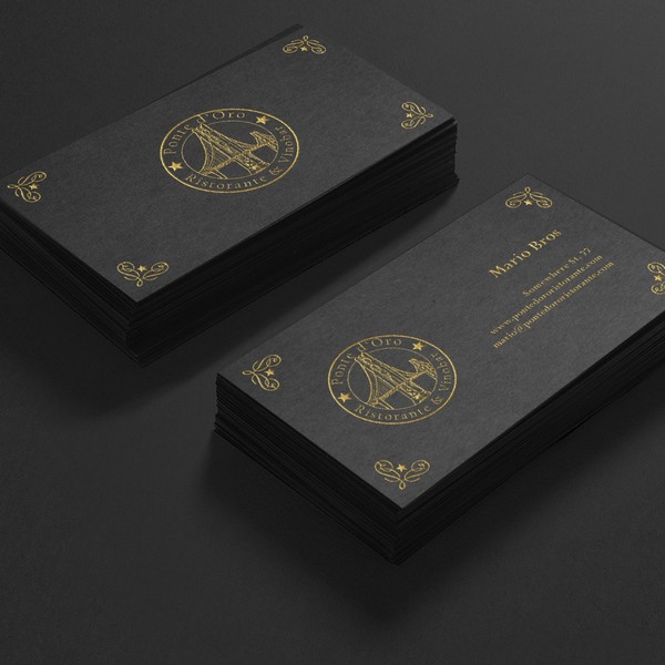 Help Ponte d'Oro Ristorante with a new business card