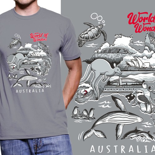 Australian T-shirts Design by noodlemie