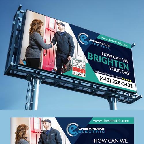 Chesapeake Electric Billboard Design by Saqi.KTS