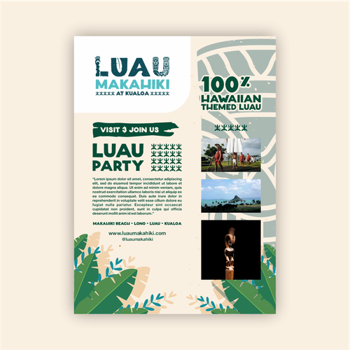 Hawaiian Luau Logo Design by Creative Owl Std