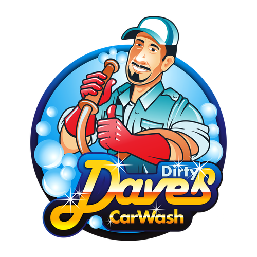 Car Wash Mascot with Logo Design by E.BA