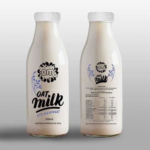 New oat Milk label Design by Nirmana92