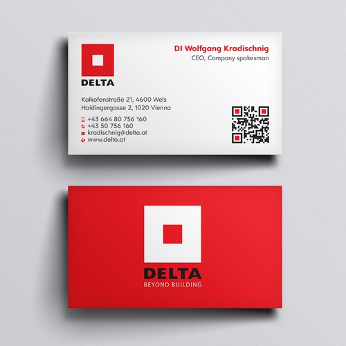 Diseño de DELTA Business Card Relaunch de Design sp