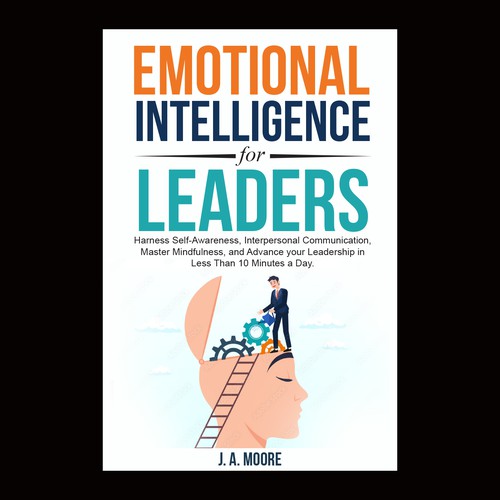 Need an Emotional Intelligence for leaders book cover. Design by anisha umělec