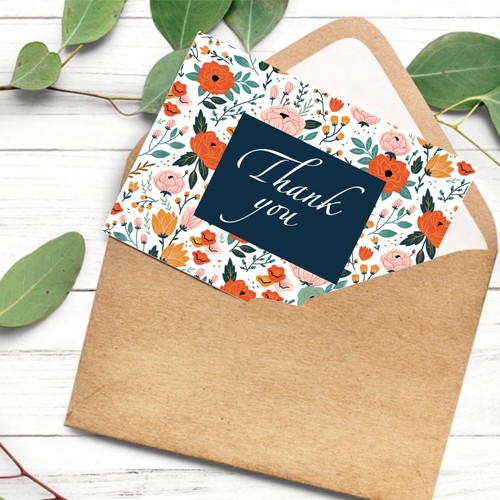 Thank you card design Réalisé par fitriandhita