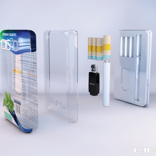 ►►► Sleek & Cool package design for new E-cig box Design by klaudius