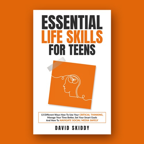 A powerful ebook cover for Essential Life Skills For Teens Design by The Cloud Digital