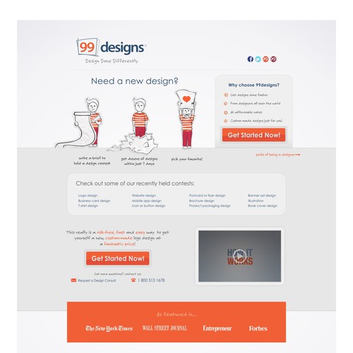 99designs Homepage Redesign Contest Design by nabeeh