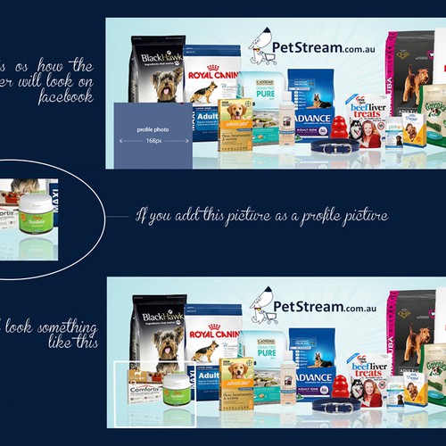 EASY facebook cover photo for an ONLINE PET STORE. Design by Grafikkstudio