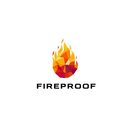 isometric fire logo Design by sunshine_design