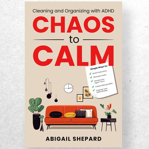 Simple and Empowering book cover for cleaning and organizing Diseño de ryanurz