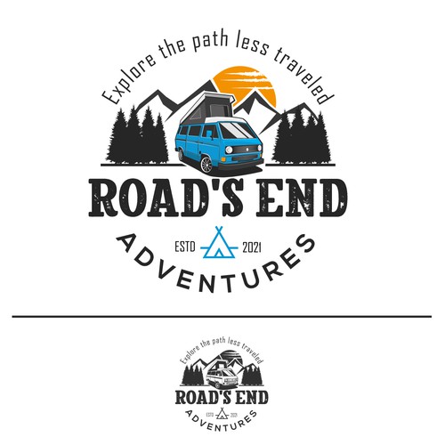 Logo for adventure van rental business Design by Vulfman