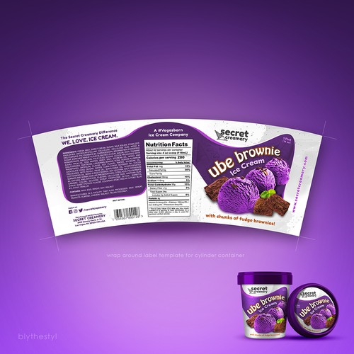 Ice Cream Packaging for Ube Ice Cream Diseño de marketingmaster