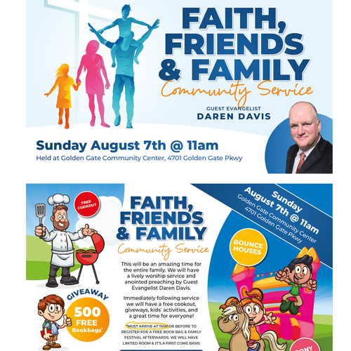 family and friends flyer church