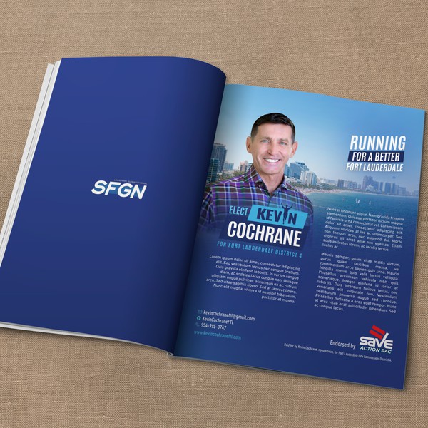 Full Magazine page design for Kevin Cochrane!