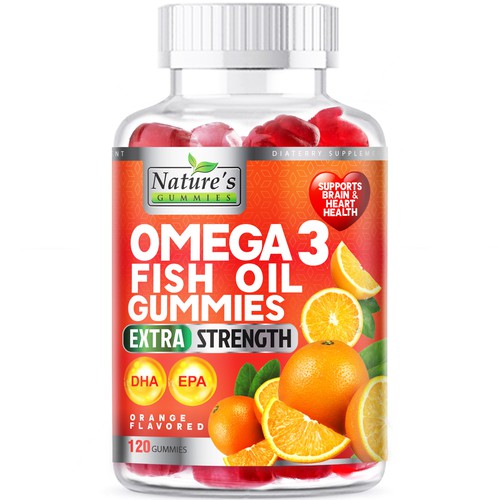 Diseño de Tasty Omega 3 Fish Oil Gummies Design needed for Nature's Gummies de agooshe