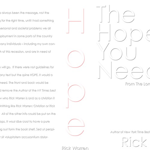 Design Rick Warren's New Book Cover Diseño de derekp13