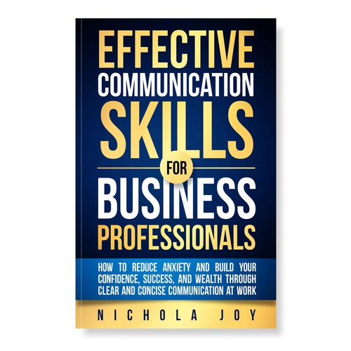 Design a book cover targeting  business professionals that want to enhance communication skills. Design by manta.jakarta