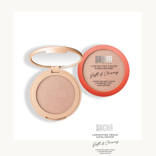 Sacha Luminating Cream Highlighter Design by @evergracedesign