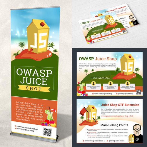 Design di OWASP Juice Shop - Project postcard & roll-up banner di Logicainfo ♥